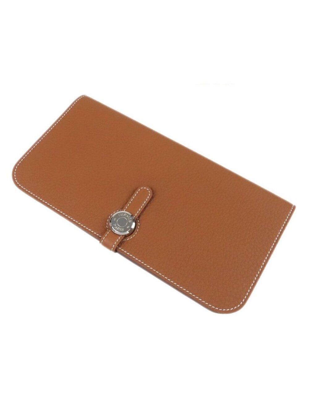 Hermes Dogon Long Gold Silver Togo Bifold Wallet